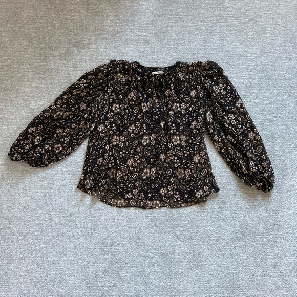 Ulla Johnson Floral/Paisley Silk Top Sz. 6 - Picture 6 of 10